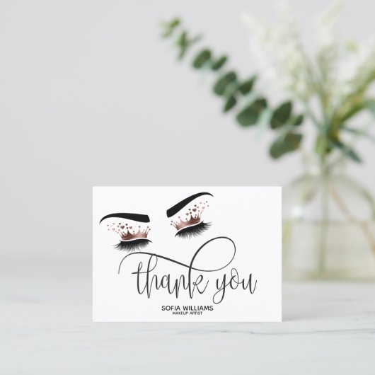 Carte De Référencement Beau oeil Brown Wink avec Gold Crown (Debout devant)