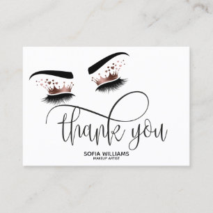 Carte De Référencement Beau oeil Brown Wink avec Gold Crown