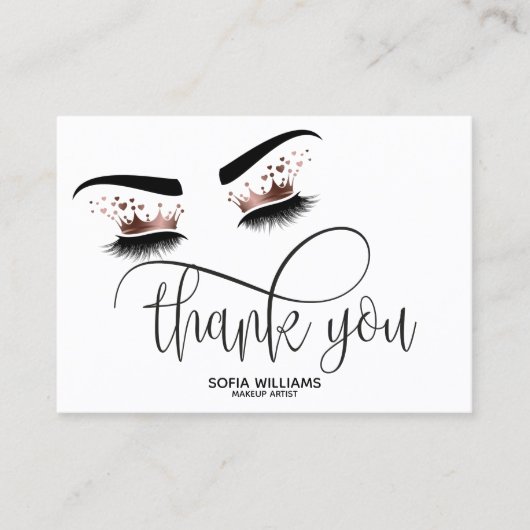 Carte De Référencement Beau oeil Brown Wink avec Gold Crown (Devant)