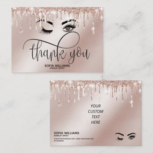 Carte De Référencement Beau oeil Brown Wink avec Gold Crown (Devant / Derrière)