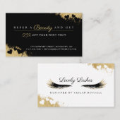 Carte De Référencement Beauté Or Dusted Mascara Oeil Lashes Luxueux (Devant / Derrière)