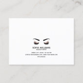 Carte De Référencement Belle parties scintillant or Rose OEil lashes (Dos)