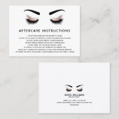 Carte De Référencement Belle parties scintillant or Rose OEil lashes (Devant / Derrière)