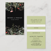 Carte De Référencement Black Fleur sauvage Meadow (Devant / Derrière)
