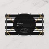 Carte De Référencement Black & Gold Chic Glam Geometric Référer un ami (Dos)