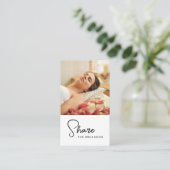Carte De Référencement Blanc Massage Bien-être Spa Moderne (Debout devant)