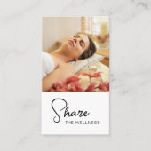 Carte De Référencement Blanc Massage Bien-être Spa Moderne (Devant)