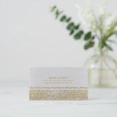 Carte De Référencement Blanc & Or scintillant Glam Bling Parrainer un ami (Debout devant)