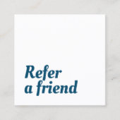 Carte De Référencement Bleu blanc élégant moderne Beauté (Devant)