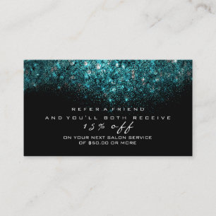 Carte De Référencement Bleu d'océan turquoise d'or de parties