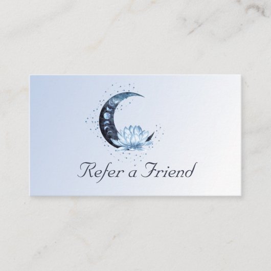 Carte De Référencement Blue Lotus Flower Business (Devant)