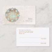 Carte De Référencement Blue Lotus Flower Salon & Spa Référer Un Ami Blanc (Devant / Derrière)