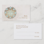 Carte De Référencement Blue Lotus Massage Therapist Référer Un Ami (Devant / Derrière)