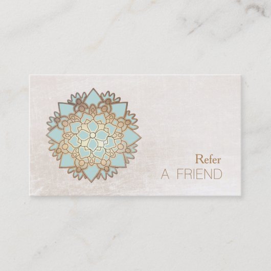 Carte De Référencement Blue Lotus Massage Therapist Référer Un Ami (Devant)
