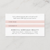 Carte De Référencement Blush Floral Antique & Charbon (Dos)