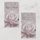 Carte De Référencement Blush Rose Blanche Glam Moderne Marbre Parrainez u (Devant / Derrière)