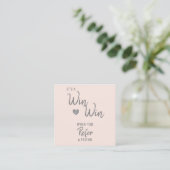 Carte De Référencement Blush White Win moderne Référer un ami (Debout devant)