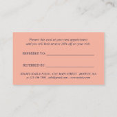 Carte De Référencement Boho Floral Frame - Bleu Marine Référer Un Ami (Dos)