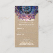 Carte De Référencement Boho Nebula Bloom | Conception de Mandala (Dos)