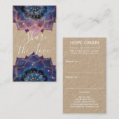 Carte De Référencement Boho Nebula Bloom | Conception de Mandala (Devant / Derrière)