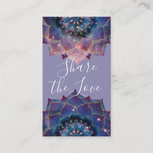 Carte De Référencement Boho Nebula Bloom | Conception de Mandala (Devant)