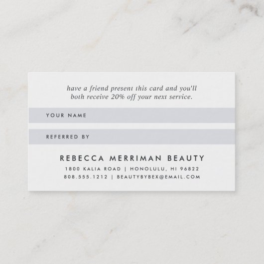 Carte De Référencement Bokeh Rose cuivre (Dos)