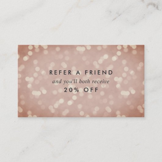 Carte De Référencement Bokeh Rose cuivre (Devant)