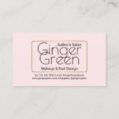 Carte De Référencement Bokeh rose simple et élégant (Dos)