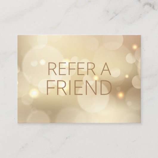 Carte De Référencement Bokeh Salon de luxe Spa client (Devant)