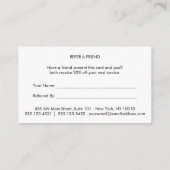 Carte De Référencement Bordure simple rouge blanche (Dos)