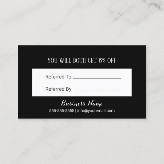 Carte De Référencement Bouches de Parties scintillant noire Manicuriste d (Dos)