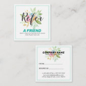 Carte De Référencement Bouquet de fleurs délicates à l'aquarelle (Devant / Derrière)