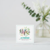 Carte De Référencement Bouquet de fleurs délicates à l'aquarelle (Debout devant)