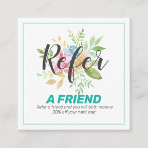 Carte De Référencement Bouquet de fleurs délicates à l'aquarelle
