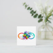 Carte De Référencement Bright infinity with rainbow butterfly (Debout devant)