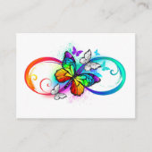 Carte De Référencement Bright infinity with rainbow butterfly (Devant)