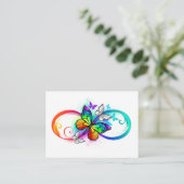 Carte De Référencement Bright infinity with rainbow butterfly (Debout devant)