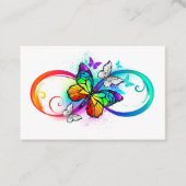 Carte De Référencement Bright infinity with rainbow butterfly (Devant)