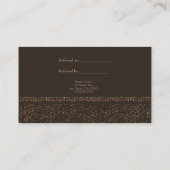 Carte De Référencement Bronze Brown Chic Sparkling Glam Référer un ami (Dos)