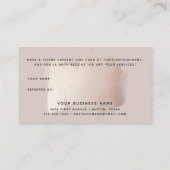 Carte De Référencement Brouillon Chic | Faux Rose Gold sur Rose neutre (Dos)