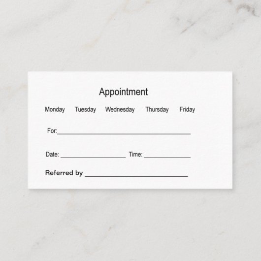 Carte De Référencement Bureau dentaire simple moderne (Dos)