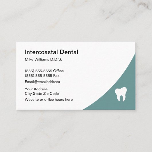 Carte De Référencement Bureau dentaire simple moderne (Devant)