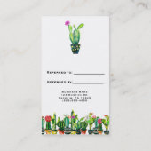 Carte De Référencement Cactus Floral Rustique Sud-Ouest Parrainez un(e) a (Dos)