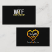 Carte De Référencement Cadeau pompier | WTF Où est le pompier (Devant / Derrière)