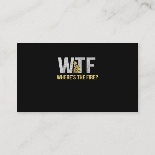 Carte De Référencement Cadeau pompier | WTF Où est le pompier (Devant)