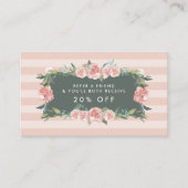 Carte De Référencement Cadre floral antique (Devant)