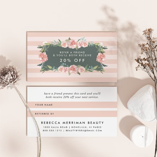 Carte De Référencement Cadre floral antique