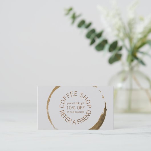 Carte De Référencement Café-restaurant - référez-vous un ami (Debout devant)