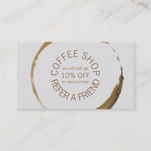 Carte De Référencement Café-restaurant - référez-vous un ami (Devant)