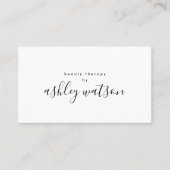 Carte De Référencement Calligraphie manuscrite simple et moderne blanc cl (Devant)